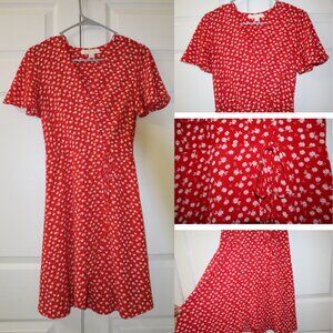 Red Floral Summer Dress